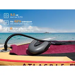 Насос кемпінговий для накачування човнів, сапів, Flextail Evo Sup Pump Pro, чорний - мініатюра 3