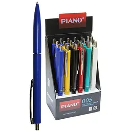 Ручка масляна PIANO синій автомат, 1мм PS-005