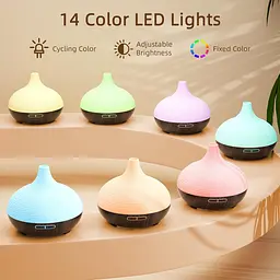Ультразвуковий аромадифузор ASAKUKI 300 мл із 7 LED-підсвітками - мініатюра 5