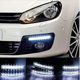 ДХО автомобільні денні ходові вогні діодне LED підсвічування 12V для автомобіля машини, 8 діодів DRL-018 - мініатюра 6