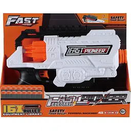 Іграшковий пістолет Fast Pioneer Electric з м'якими набоями 16 шт. (BIG529) - мініатюра 2
