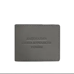 Шкіряна обкладинка для посвідчення журналіста Сіра - мініатюра 6