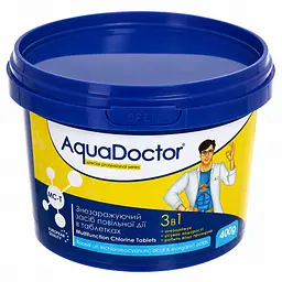 Хлор 3 в 1 для басейну AquaDoctor MC-T 0.4 кг (таблетки по 200 г) 88506