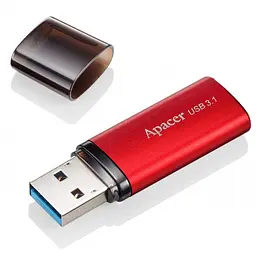 USB флеш накопичувач Apacer 64GB AH25B Red USB 3.1 Gen1 (AP64GAH25BR-1) - мініатюра 3