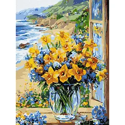 Картина за номерами "Квіткове узбережжя" ©art_selena_ua KHO3301, 30х40 см
