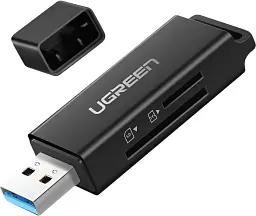 Card Reader USB 3.0 --> 2-слота SD/TF CM104 Ugreen (40752) - мініатюра 2