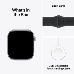 Смарт-годинник Apple Watch Series 11 GPS 42mm Space Gray Aluminum Case with Black Sport Band S/M (MEQW4) Б/В [166031] - мініатюра 4