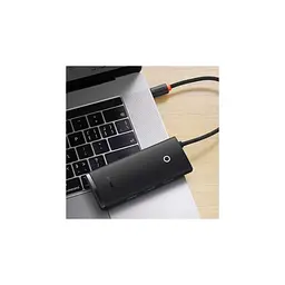 Концентратор Baseus USB 3.0 to 4xUSB 3.0 0.25m black (WKQX030001) - мініатюра 4