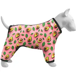 Вітровка для собак Waudog Clothes, малюнок "Авокадо на рожевому", S40 - мініатюра 2