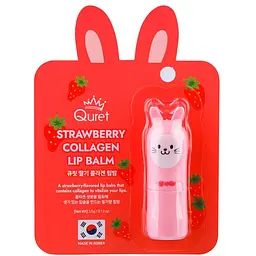 Бальзам для губ Quret Collagen полуниця 3.5 г - мініатюра 3