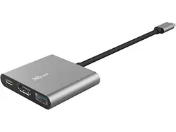 Док-станція для ноутбука Trust Dalyx 3-in-1 Multiport USB-C Adapter ALUMINIUM (23772) - мініатюра 2