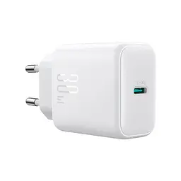Мережевий зарядний пристрій Joyroom TCF24 PD30W Charger (EU)+C to C Cable 1m-білий