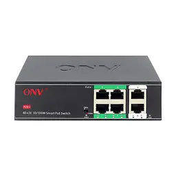 PoE-комутатор некерований 6-портовий ONV-H1064PSD з 4 портами PoE (73-00059) - мініатюра 2