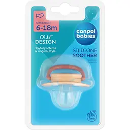 Пустушка Canpol babies Toys силіконова анатомічна 6-18 міс. рожева (рожева)