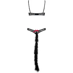 Еротичний костюм гепарду Obsessive Gepardina 3 pcs costume чорний S/M - мініатюра 6