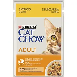 Вологий корм для котів Cat Chow Adult з куркою та цукіні 85 г