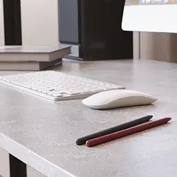 Стіл письмовий Дейв Ferrum-decor 750x1400x700 Білий метал ДСП Бетон 32 мм (FRD-106468) - мініатюра 2