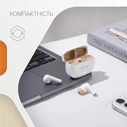 Навушники Canyon Hexagon 7 TWS ANC+ENC Wireless Charge White/Beige (CNS-TWS7WB) - мініатюра 5