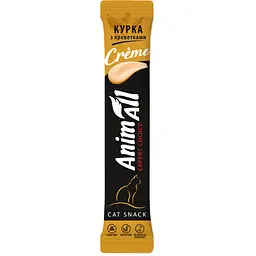 Ласощі для котів AnimAll Crеme зі смаком курки з креветками 6 шт. х 15 г - мініатюра 2