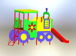 Дитяча гірка для вулиці Паровоз - мініатюра 3