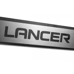Накладки на пороги для Mitsubishi Lancer IX 2003-2007Нержавіюча сталь із загином та Логотипом 4 шт (P-MI07) - мініатюра 3