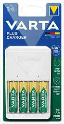 Зарядний пристрій Varta Plug Charger 4хNI MH AA2100 мА•год (57657101451)