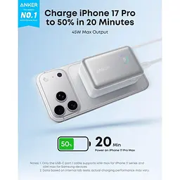 Павербанк Anker Black 10 000 mAh / 45 Вт (A1638H11) - мініатюра 7