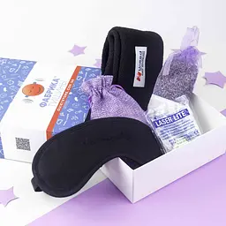 Подарунковий набір Multibrand Спокій, тільки спокій" - Маска для сну Hoowolife + Беруші + Навушники для сну + Мило ручної роботи + Подушечка з лавандою (1040-02)" - мініатюра 3