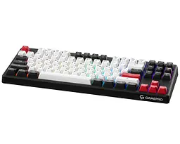 Клавиатура игровая мембранная GamePro GK-580USB Black-White Rainbow LED - мініатюра 3