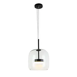 Світильник підвісний LED Levistella 909XL157-1 led (220) BK+CL, 9W, чорний + прозорий, сучасний стиль для вітальні - мініатюра 2