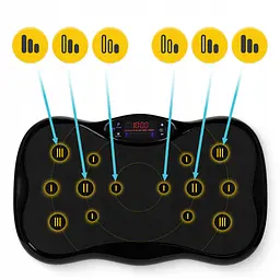 Віброплатформа для тренувань 4FIZJO Ultra+ з пультом та еспандерами Black (P-5905973402873) - мініатюра 4