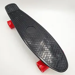 Пенні борд скейт 55х15см до 80кг ABEC 7 червоні матові колеса скейтборд Penny Board Pastel Series чорний - мініатюра 3