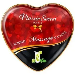 Масажна свічка-серце Plaisirs Secrets Mojito (35 мл) - мініатюра 2