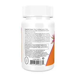 Вітаміни Now Foods VIT D-3 10000 мг 240 капсул - мініатюра 3
