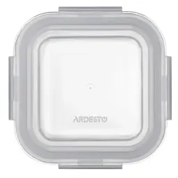Харчовий контейнер Ardesto Gemini квадратний, 0.31л, боросилікатне скло, прозорий (AR1230BSQ) - мініатюра 2