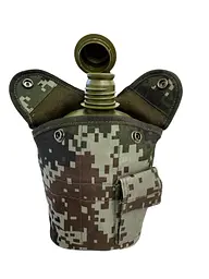 Фляга Solve NATO армійська тактична з утепленим чохлом 1 л Темний піксель KT6003925