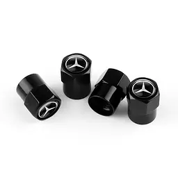 Ковпак вентиля колеса Mercedes-Benz-Benz 4 шт Тюнінг Чорні