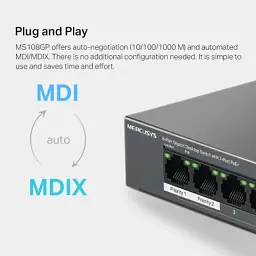 Комутатор мережевий Mercusys MS108GP - мініатюра 9