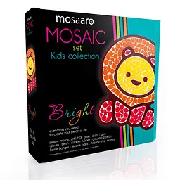 Дитячий набір для творчості пластикова мозаїка "Лев" Mosaaro MA7009