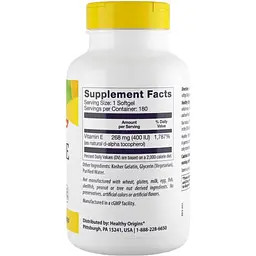 Вітамін E Healthy Origins Vitamin E суміш Токоферолів 400 МО 180 капсул - мініатюра 2