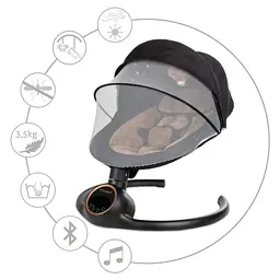Заколисуючий центр Kidwell 2в1 REVE Black/Gold - мініатюра 7