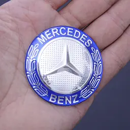 Емблема для Mercedes 52 мм металева скотч - мініатюра 2