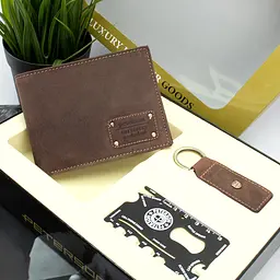 Подарунковий набір чоловічий Peterson PTN ZM18 для гітаристів (портмоне, брелок та карта виживання)