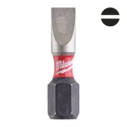 Біта SHOCKWAVE MILWAUKEE, SL0,8x5,5, 25мм, (2 шт)