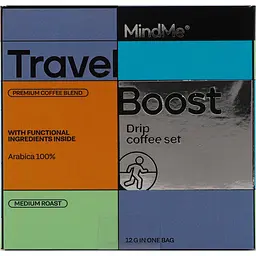 Мікс набір 5 видів дріп-кави MindeMe Travel Boost з функціональними інгредієнтами 120 г (10 пакетиків x 12 г) - мініатюра 2