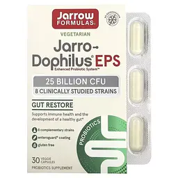 Пробіотики Jarrow Formulas Пробіотики, 25 млрд КУО, Jarro-Dophilus EPS, 30 вегетаріанських ка (JRW-03040)