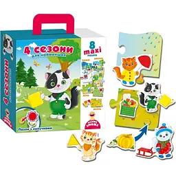 Пазл з липучками Vladi Toys 4 сезони для найменших 8 елементів VT2907-04   - мініатюра 2