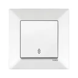 Вимикач 1-клавішний прохідний VIKO Meridian білий (90970004-WH)