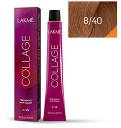 Перманентна фарба для волосся Lakme Collage Creme Hair Color відтінок 8/40 60 мл - мініатюра 2