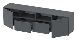 Комод Doros Рон 4 Графіт 2 фасади 2 шухляди 180х38х50 (44900234) - мініатюра 7